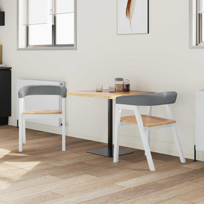vidaXL Esszimmerstühle 2 pcs Weiß 54 x 57 x 73 cm Massives Gummiholz