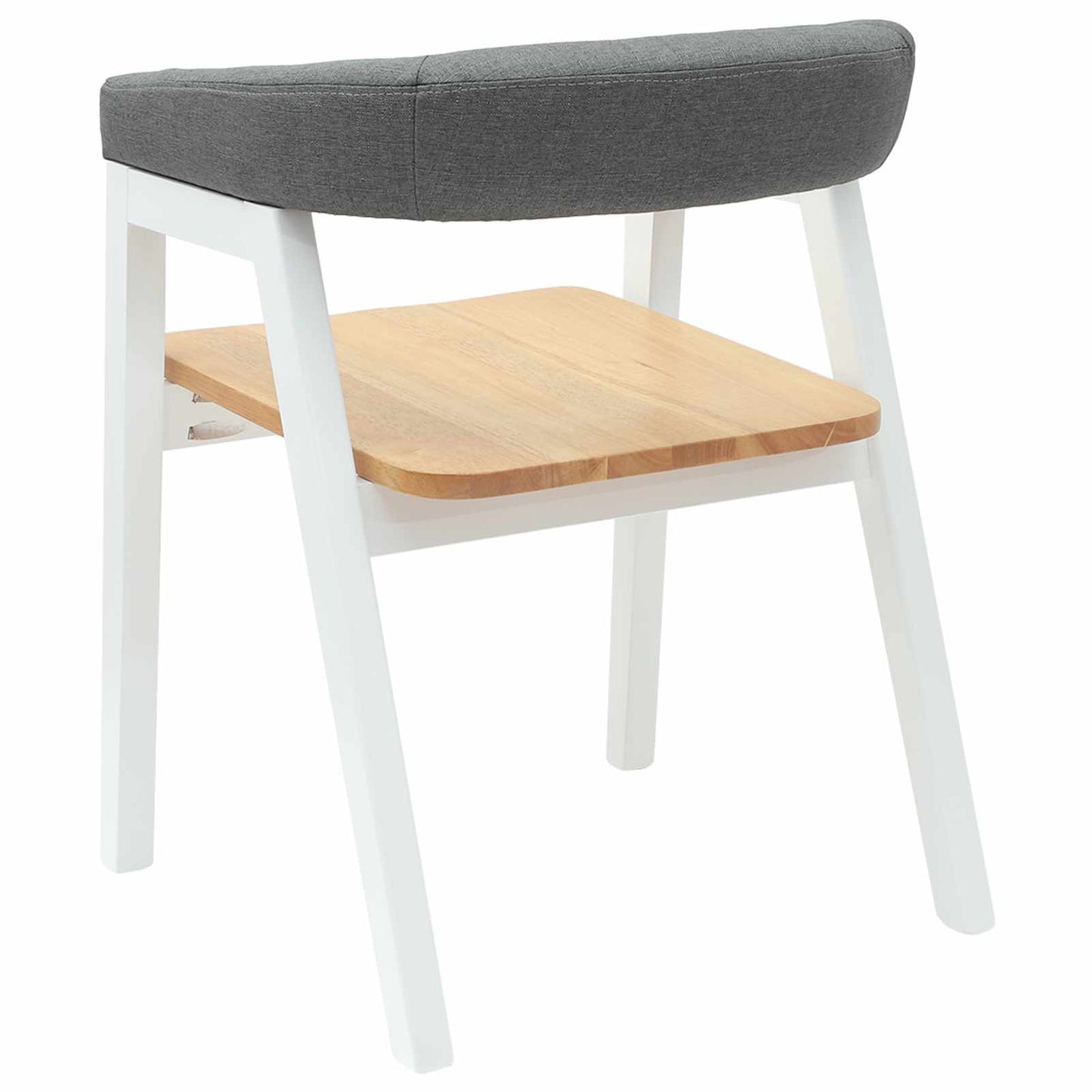 vidaXL Esszimmerstühle 2 pcs Weiß 54 x 57 x 73 cm Massives Gummiholz