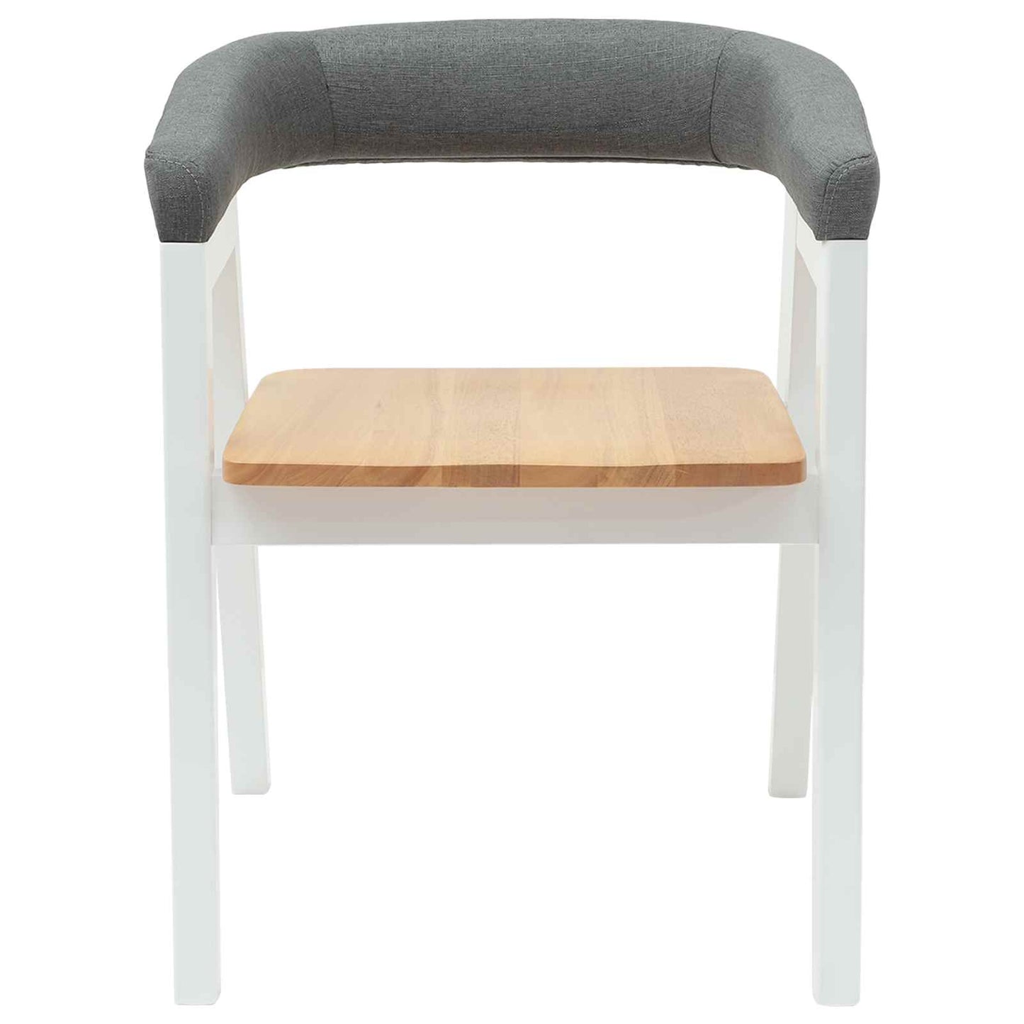 vidaXL Esszimmerstühle 2 pcs Weiß 54 x 57 x 73 cm Massives Gummiholz