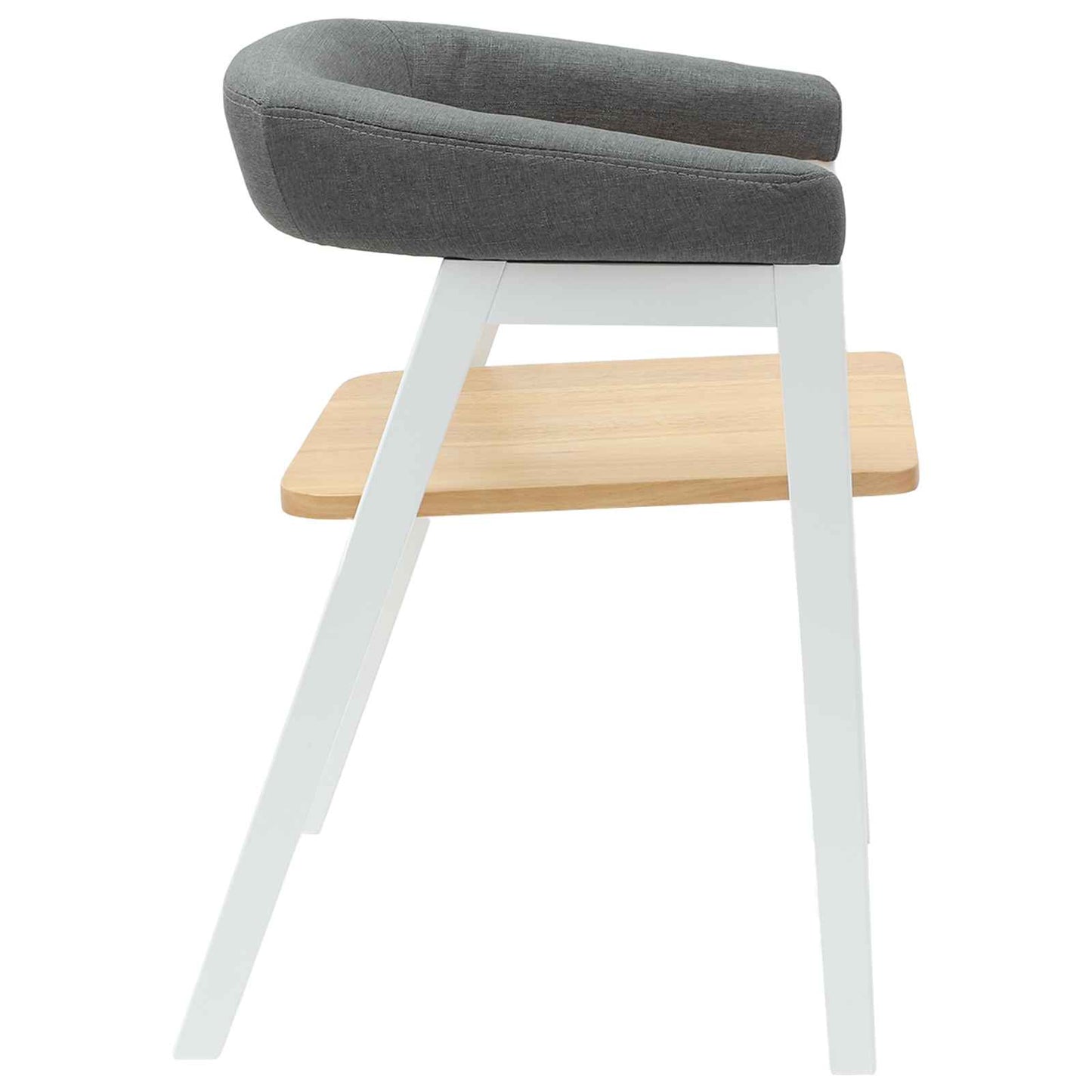 vidaXL Esszimmerstühle 2 pcs Weiß 54 x 57 x 73 cm Massives Gummiholz