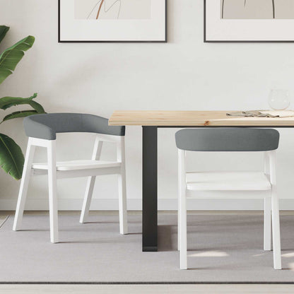 vidaXL Chaises de salle à manger 2 pcs Blanc 54 x 57 x 73 cm Bois d'hévéa massif