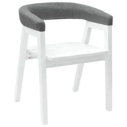 vidaXL Chaises de salle à manger 2 pcs Blanc 54 x 57 x 73 cm Bois d'hévéa massif