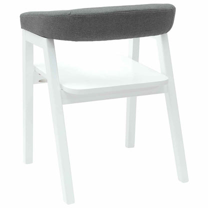 vidaXL Chaises de salle à manger 2 pcs Blanc 54 x 57 x 73 cm Bois d'hévéa massif