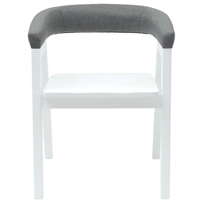 vidaXL Chaises de salle à manger 2 pcs Blanc 54 x 57 x 73 cm Bois d'hévéa massif