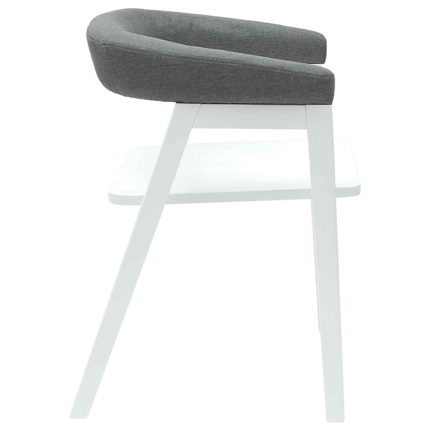 vidaXL Chaises de salle à manger 2 pcs Blanc 54 x 57 x 73 cm Bois d'hévéa massif