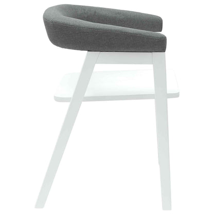 vidaXL Chaises de salle à manger 2 pcs Blanc 54 x 57 x 73 cm Bois d'hévéa massif