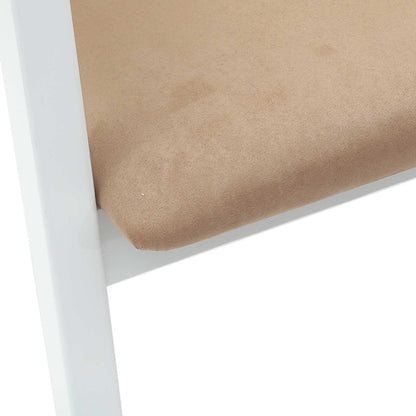vidaXL Esszimmerstühle 2 pcs Weiß 54 x 57 x 73 cm Massives Gummiholz