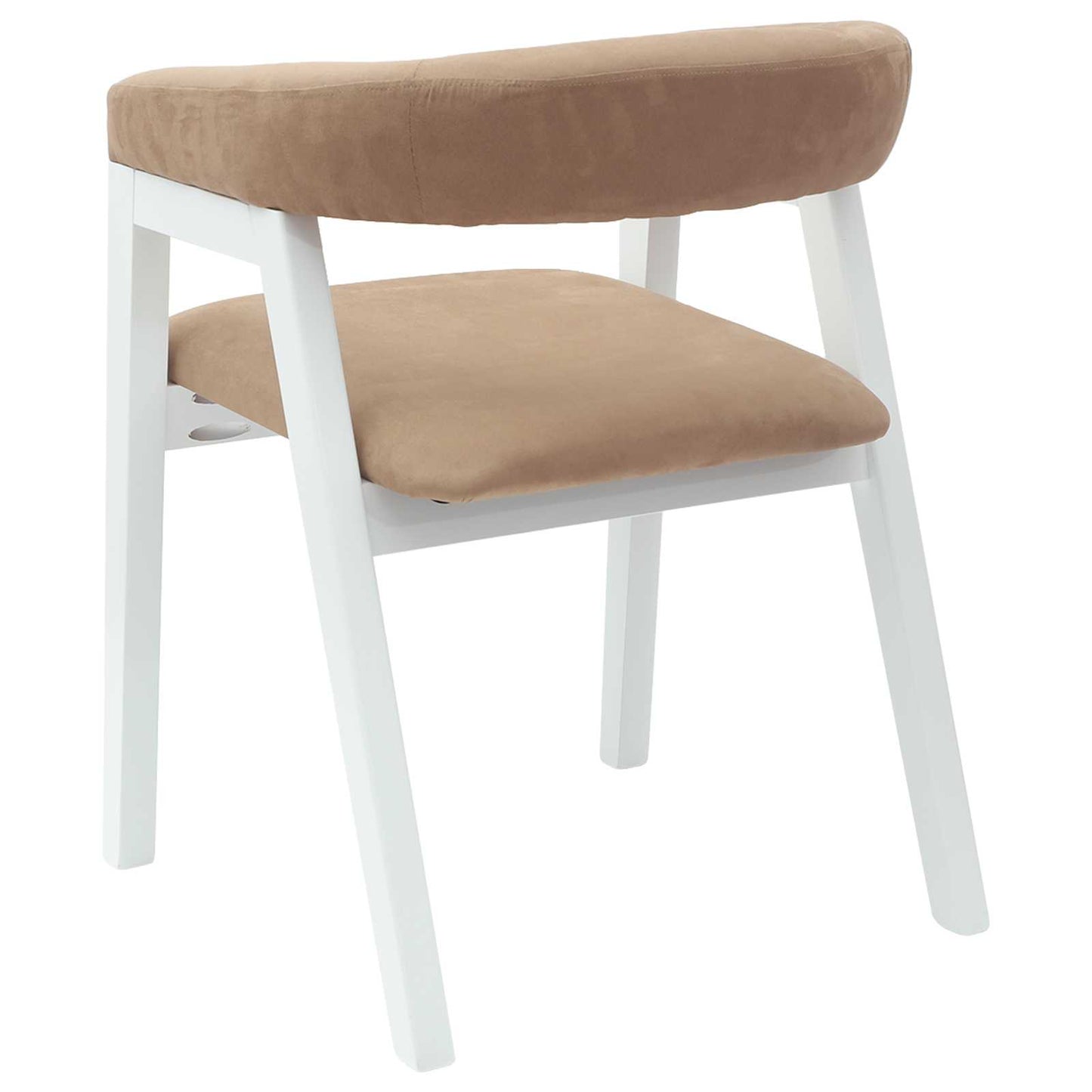 vidaXL Esszimmerstühle 2 pcs Weiß 54 x 57 x 73 cm Massives Gummiholz