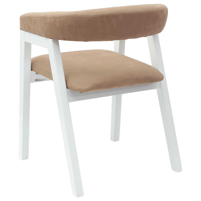 vidaXL Esszimmerstühle 2 pcs Weiß 54 x 57 x 73 cm Massives Gummiholz