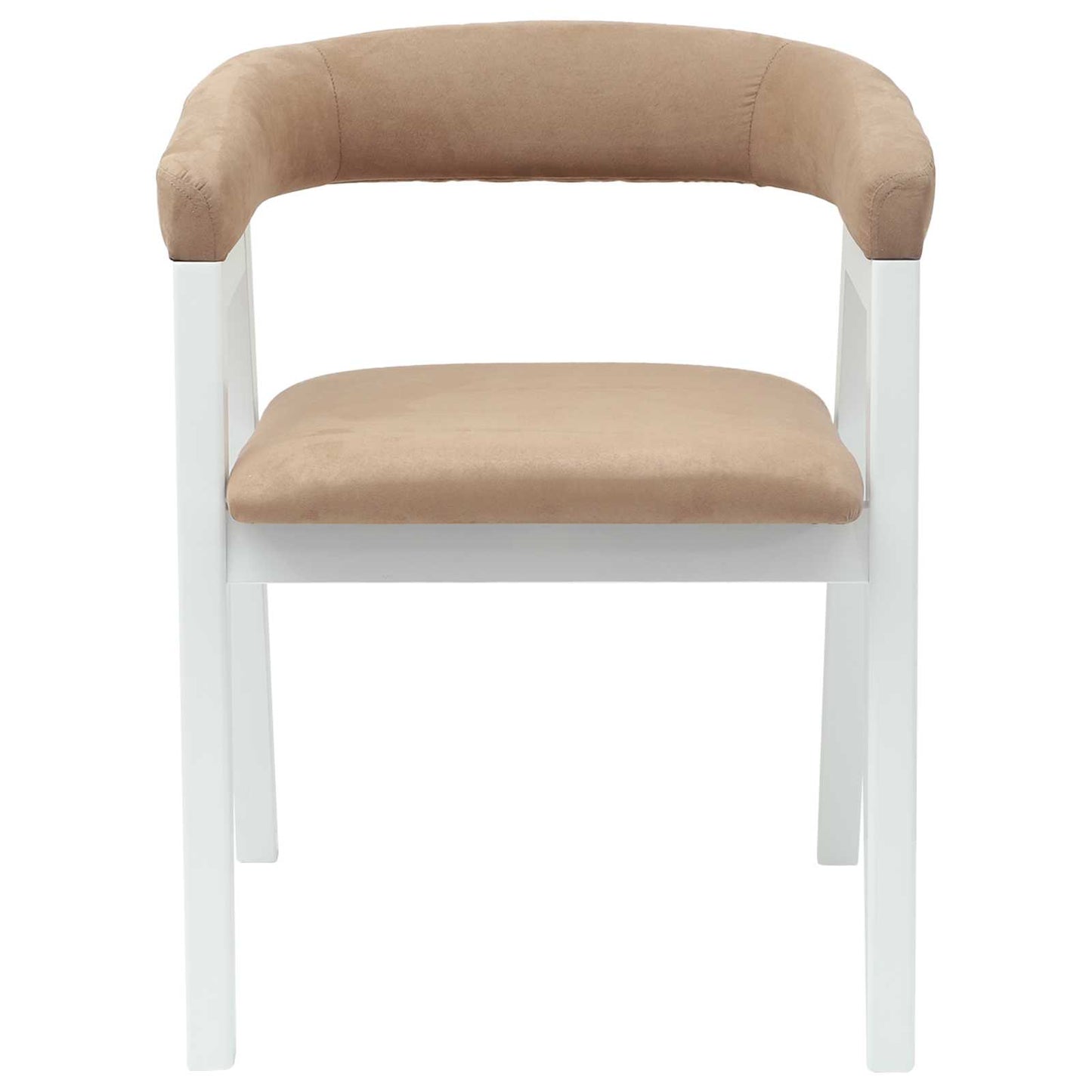 vidaXL Esszimmerstühle 2 pcs Weiß 54 x 57 x 73 cm Massives Gummiholz