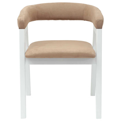 vidaXL Esszimmerstühle 2 pcs Weiß 54 x 57 x 73 cm Massives Gummiholz