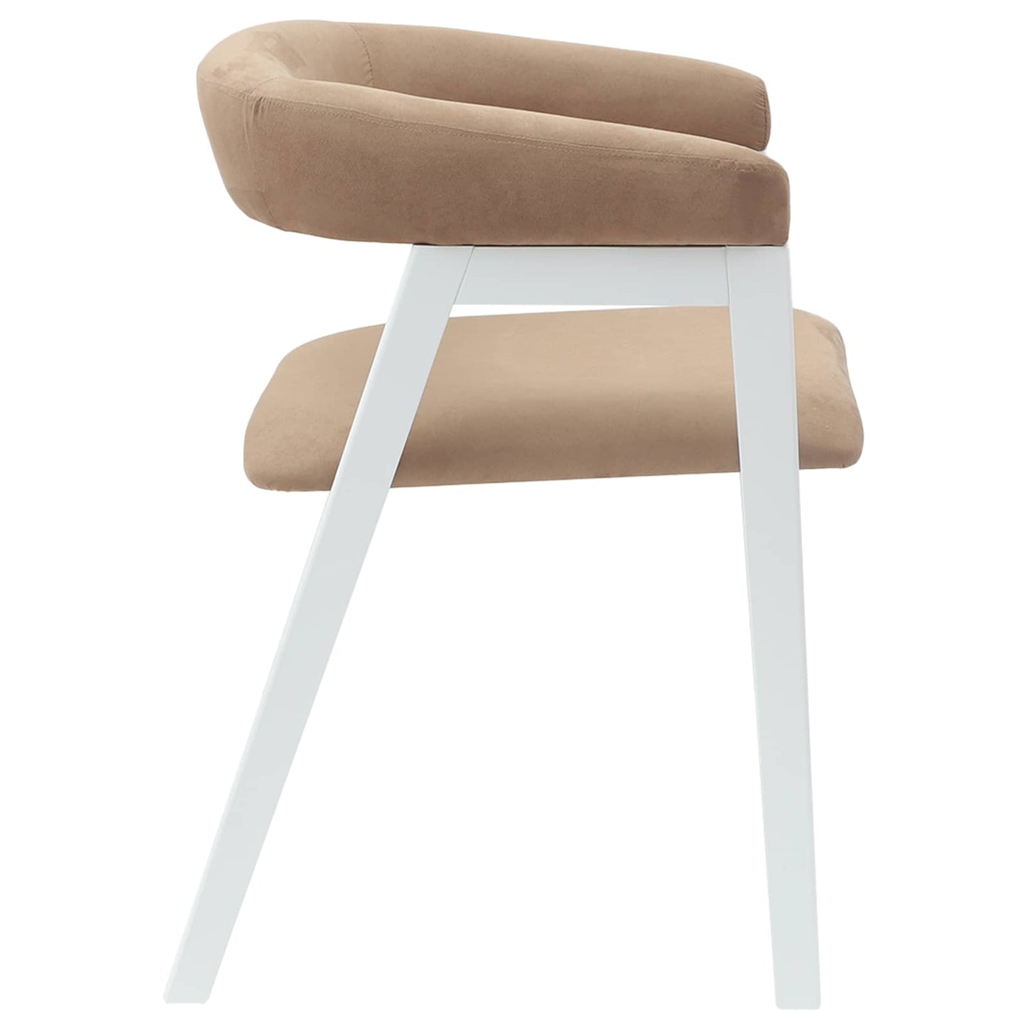 vidaXL Esszimmerstühle 2 pcs Weiß 54 x 57 x 73 cm Massives Gummiholz