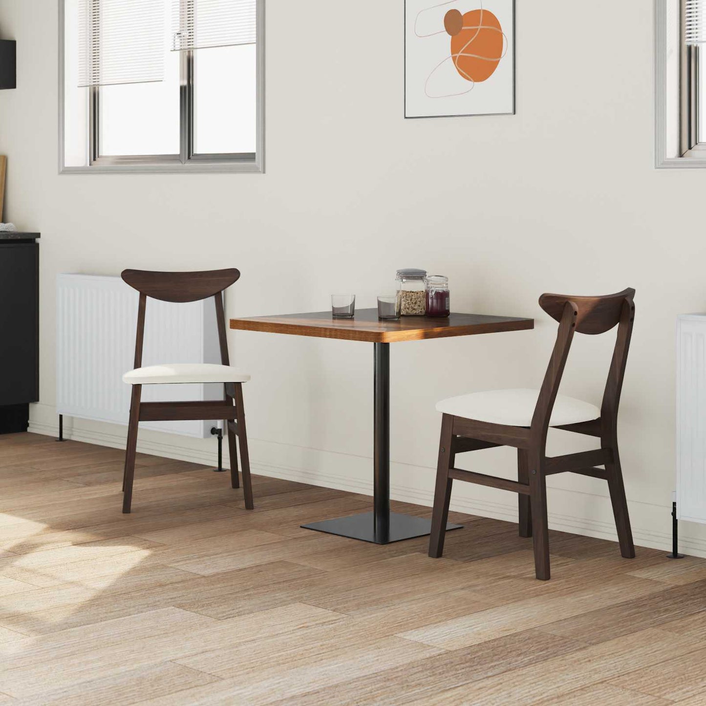 vidaXL Esszimmerstühle 2 pcs Hellbraun 42 x 47.5 x 81 cm