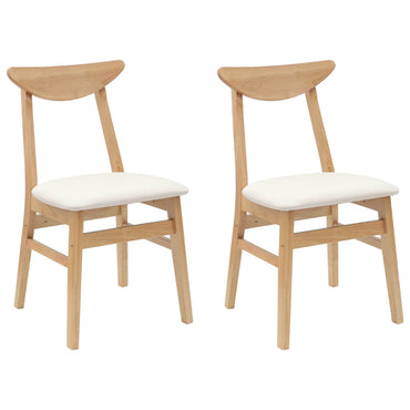vidaXL Esszimmerstühle 2 pcs Natur 42 x 47.5 x 81 cm