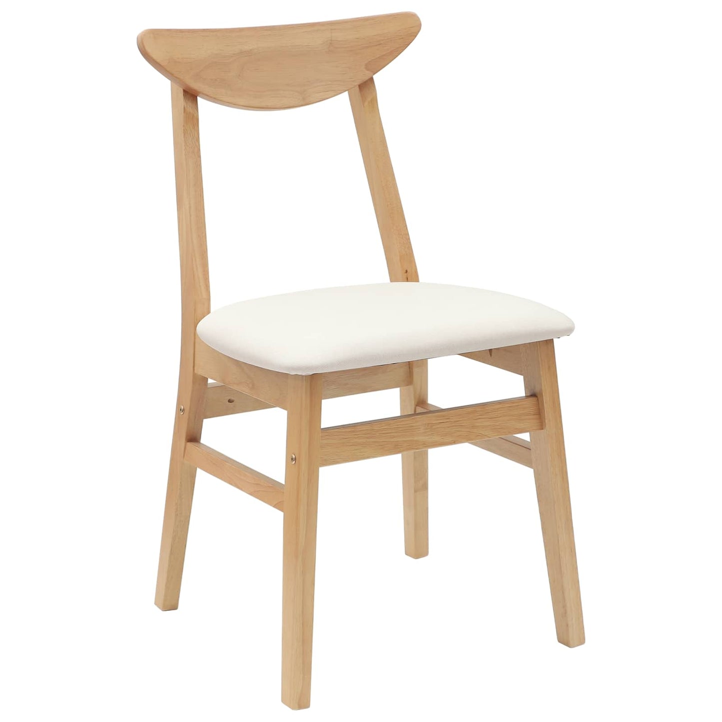 vidaXL Esszimmerstühle 2 pcs Natur 42 x 47.5 x 81 cm