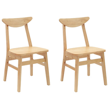 vidaXL Esszimmerstühle 2 pcs Natur 42 x 47.5 x 81 cm