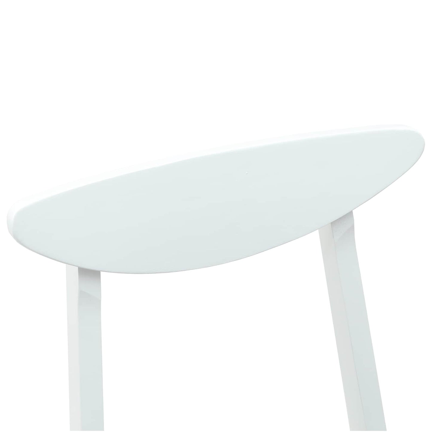 vidaXL Esszimmerstühle 2 pcs Weiß 42 x 47.5 x 81 cm Massives Gummiholz