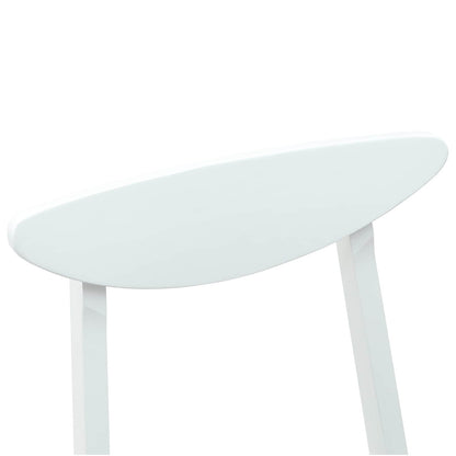 vidaXL Esszimmerstühle 2 pcs Weiß 42 x 47.5 x 81 cm Massives Gummiholz