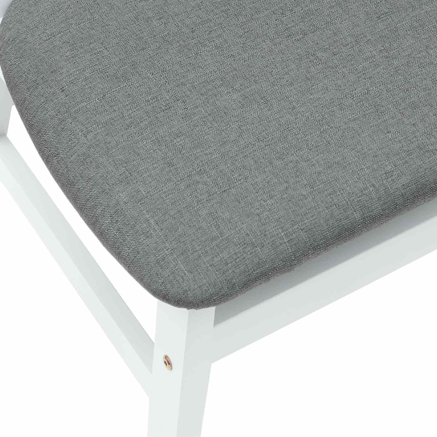 vidaXL Esszimmerstühle 2 pcs Weiß 42 x 47.5 x 81 cm Massives Gummiholz