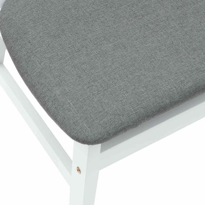 vidaXL Esszimmerstühle 2 pcs Weiß 42 x 47.5 x 81 cm Massives Gummiholz