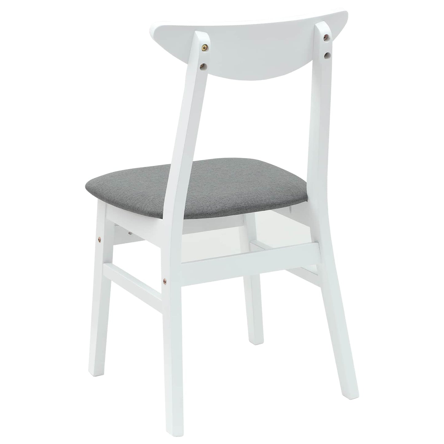 vidaXL Esszimmerstühle 2 pcs Weiß 42 x 47.5 x 81 cm Massives Gummiholz