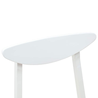 vidaXL Esszimmerstühle 2 pcs Weiß 42 x 47.5 x 81 cm Massives Gummiholz