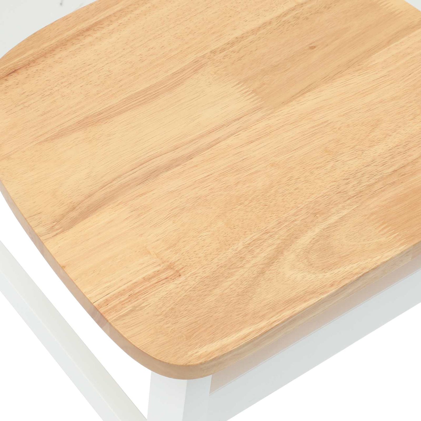 vidaXL Esszimmerstühle 2 pcs Weiß 42 x 47.5 x 81 cm Massives Gummiholz