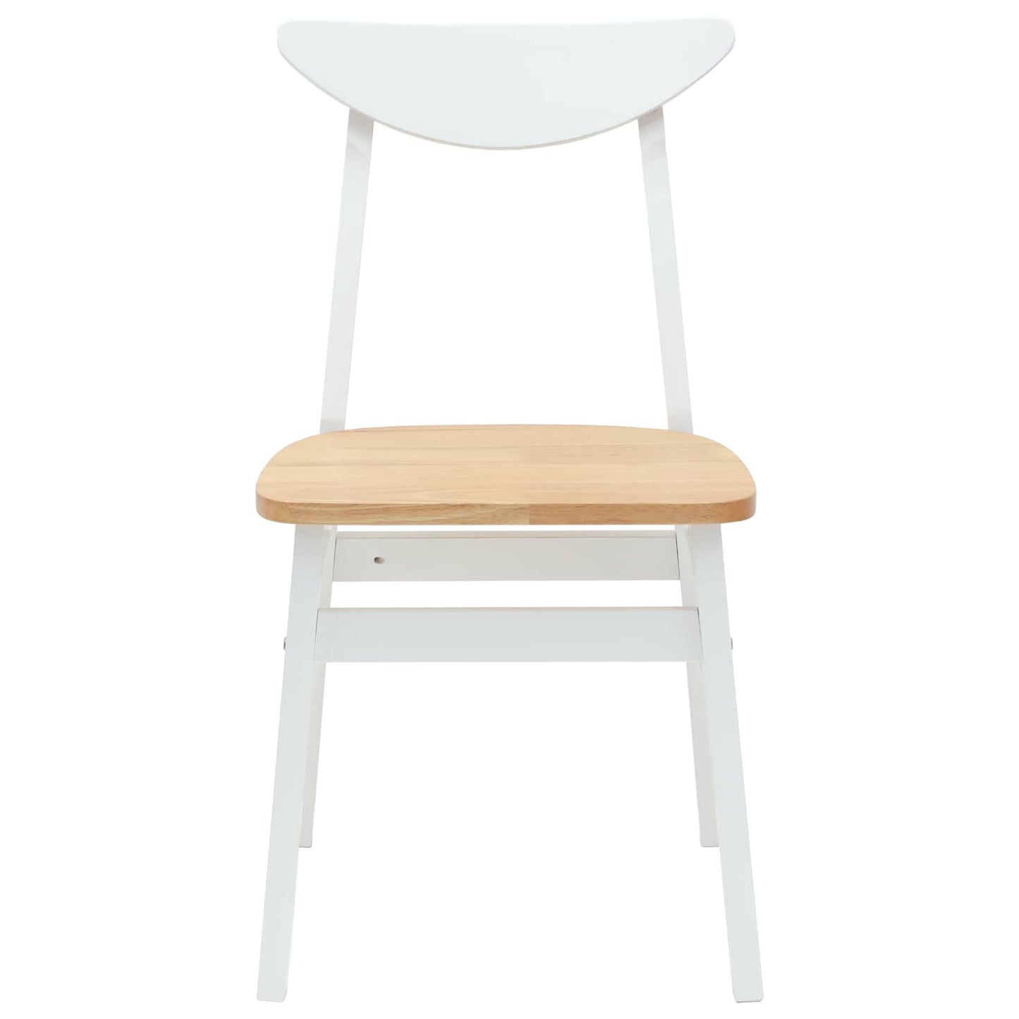 vidaXL Esszimmerstühle 2 pcs Weiß 42 x 47.5 x 81 cm Massives Gummiholz