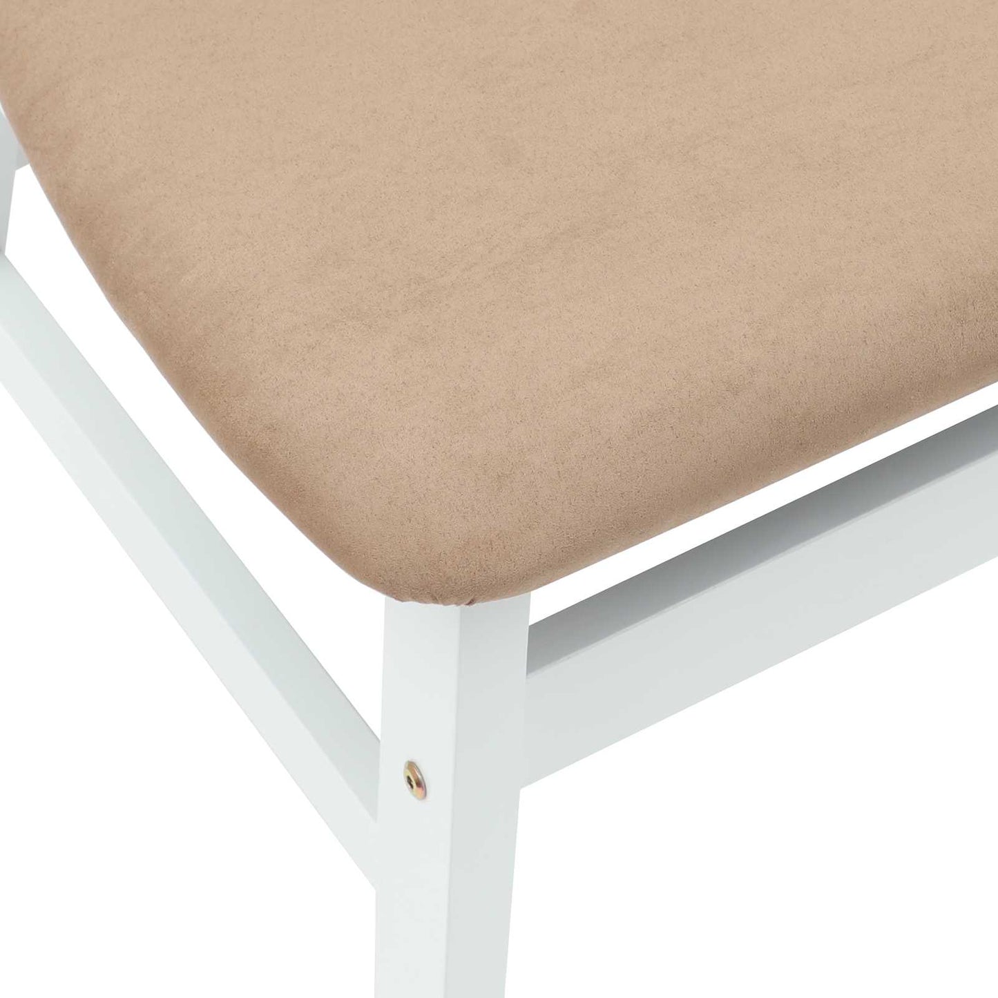vidaXL Esszimmerstühle 2 pcs Weiß 42 x 47.5 x 81 cm Massives Gummiholz