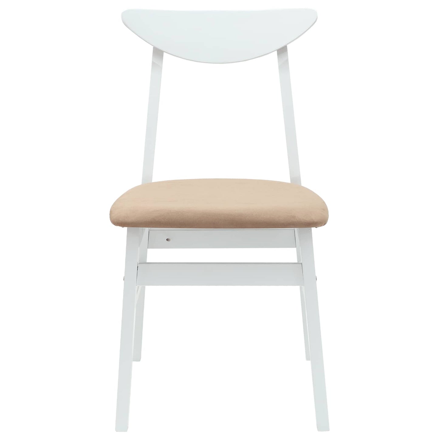 vidaXL Esszimmerstühle 2 pcs Weiß 42 x 47.5 x 81 cm Massives Gummiholz