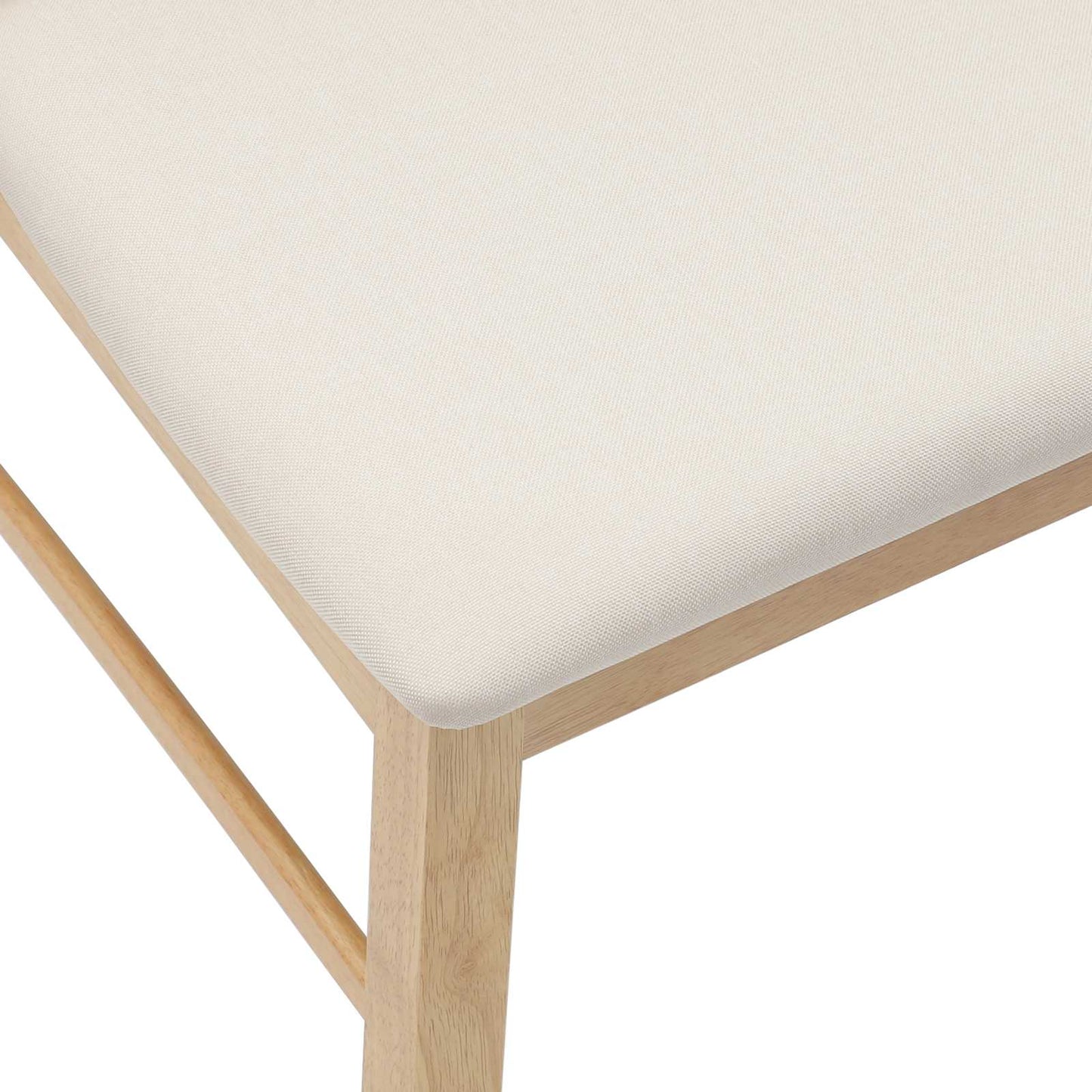 Esszimmerstühle 2 pcs Natur 43 x 54 x 89 cm Massives Gummiholz