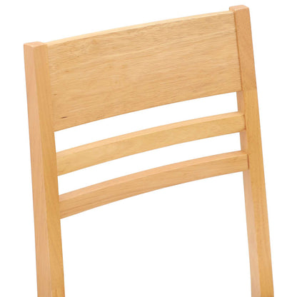 vidaXL Esszimmerstühle 2 pcs Natur 43 x 54 x 89 cm Massives Gummiholz