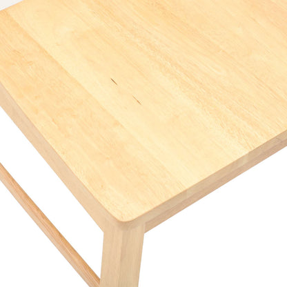 vidaXL Esszimmerstühle 2 pcs Natur 43 x 54 x 89 cm Massives Gummiholz
