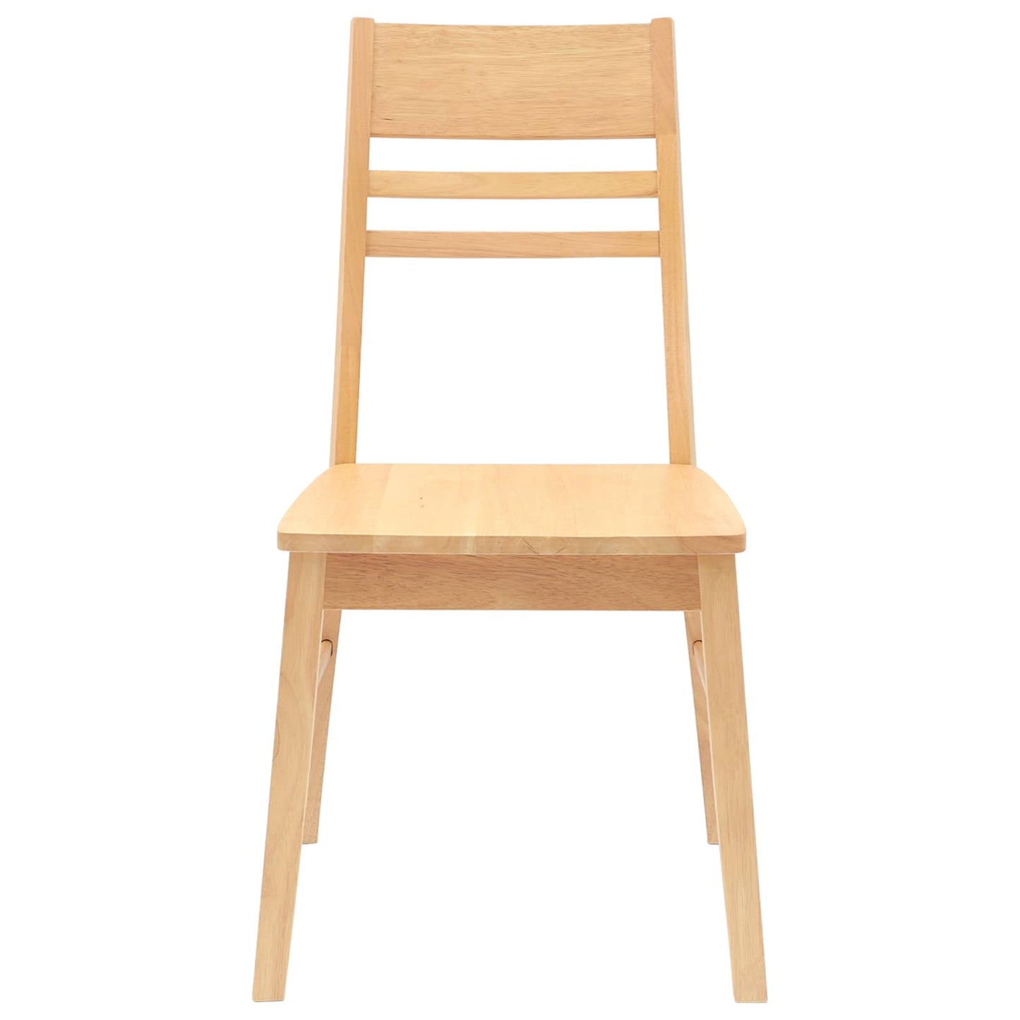 vidaXL Esszimmerstühle 2 pcs Natur 43 x 54 x 89 cm Massives Gummiholz