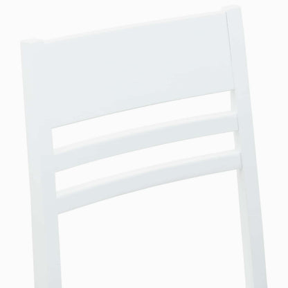 vidaXL Esszimmerstühle 2 pcs Weiß 43 x 54 x 89 cm Massives Gummiholz