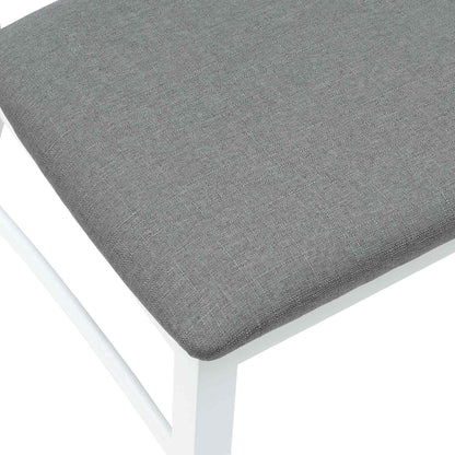 vidaXL Esszimmerstühle 2 pcs Weiß 43 x 54 x 89 cm Massives Gummiholz