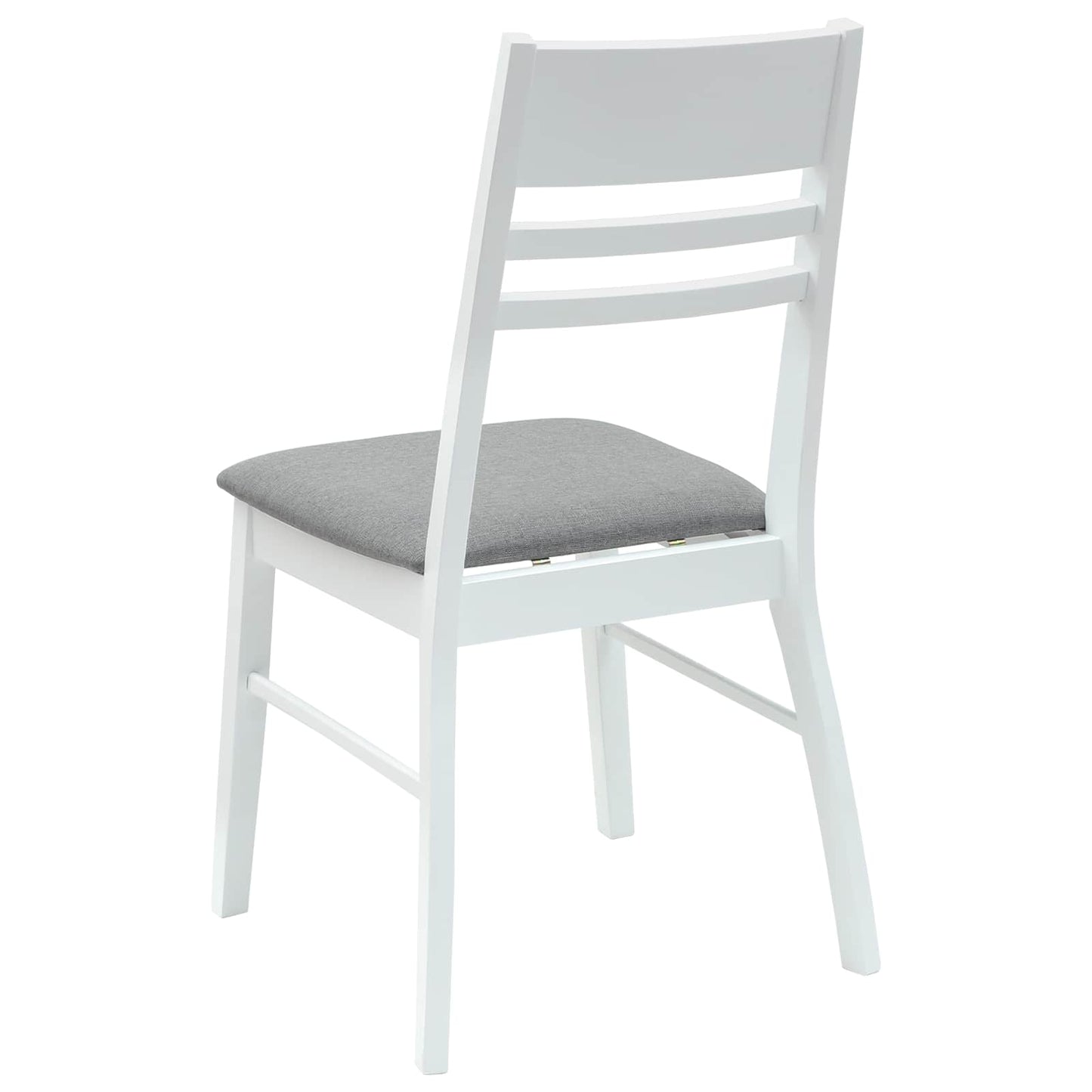 vidaXL Esszimmerstühle 2 pcs Weiß 43 x 54 x 89 cm Massives Gummiholz