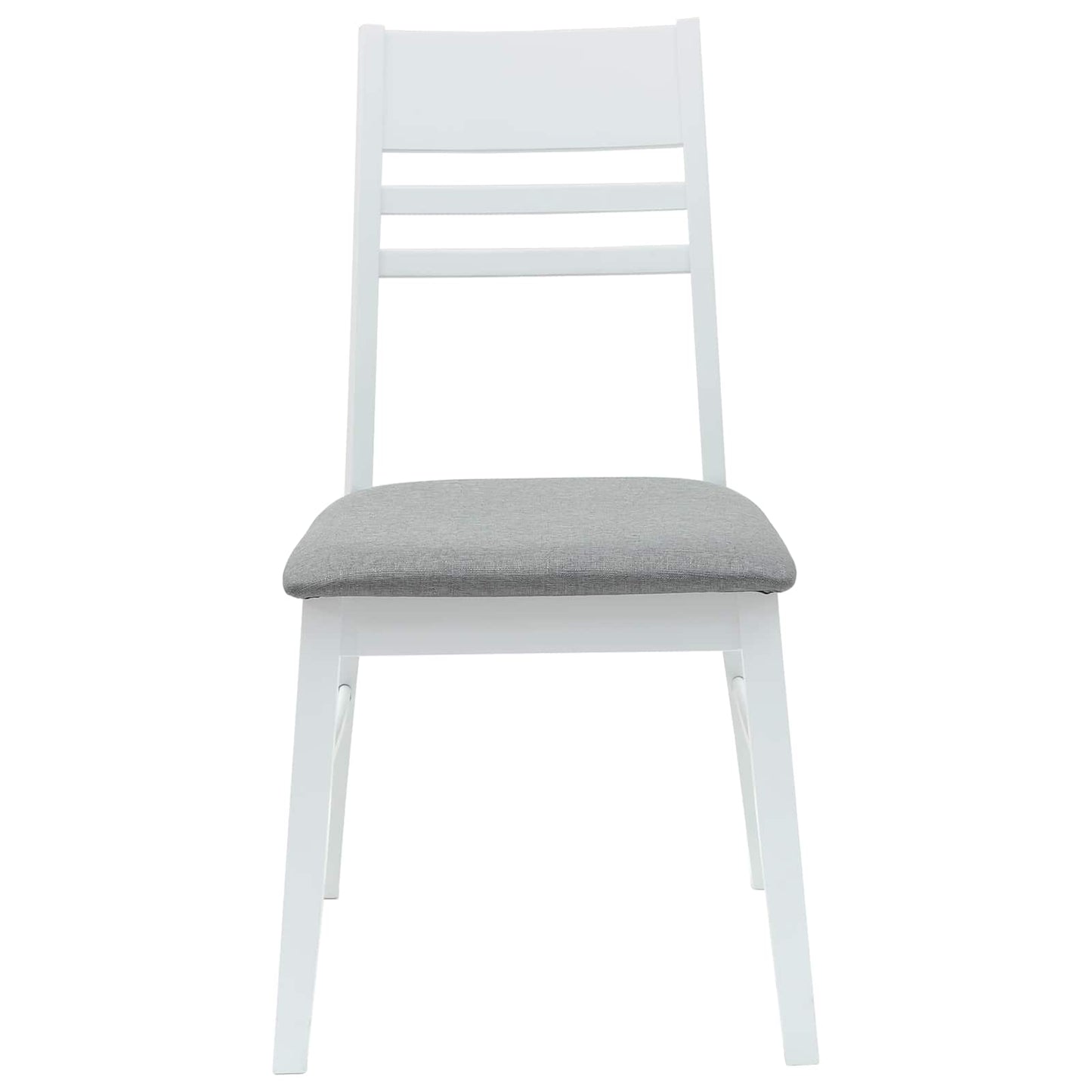 vidaXL Esszimmerstühle 2 pcs Weiß 43 x 54 x 89 cm Massives Gummiholz