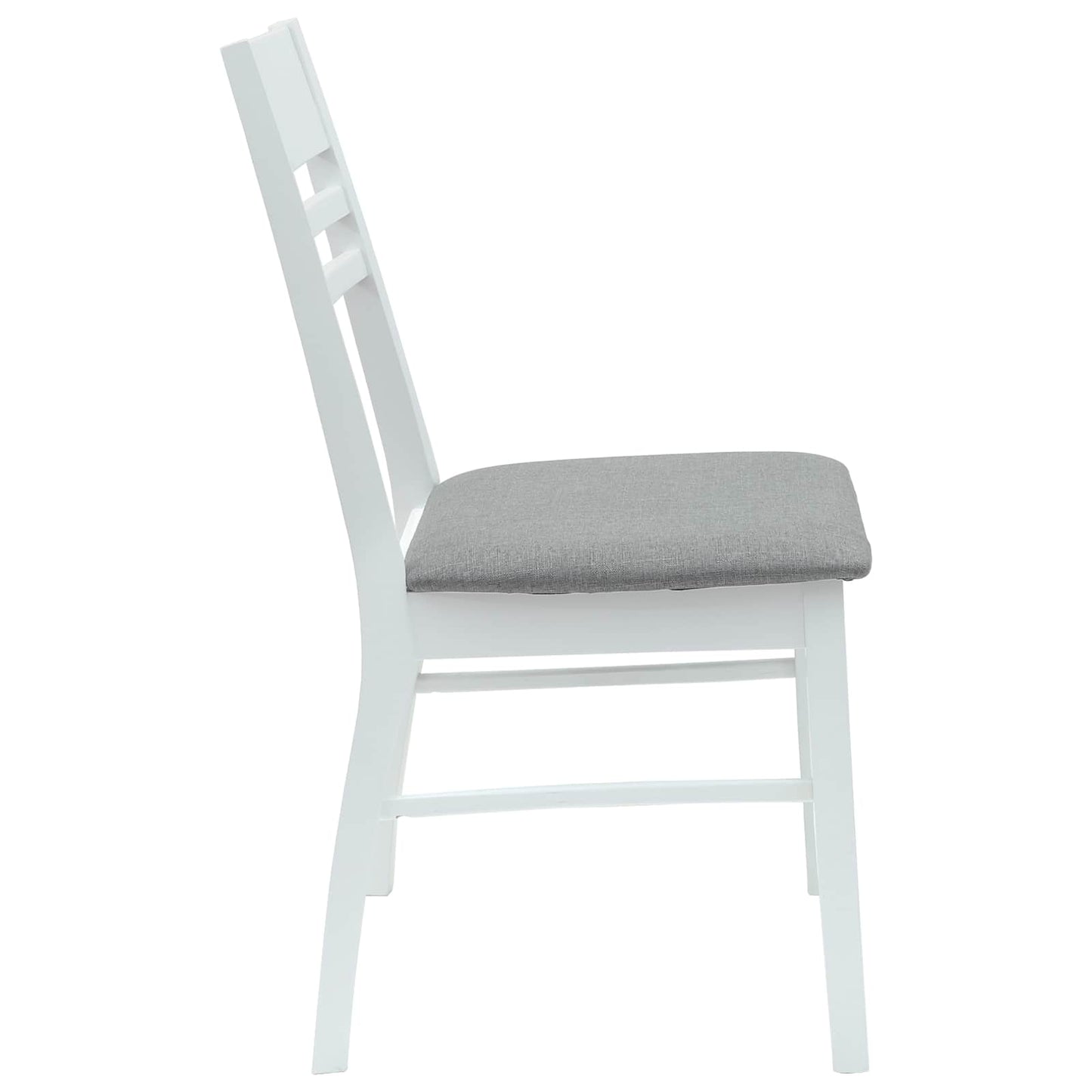 vidaXL Esszimmerstühle 2 pcs Weiß 43 x 54 x 89 cm Massives Gummiholz