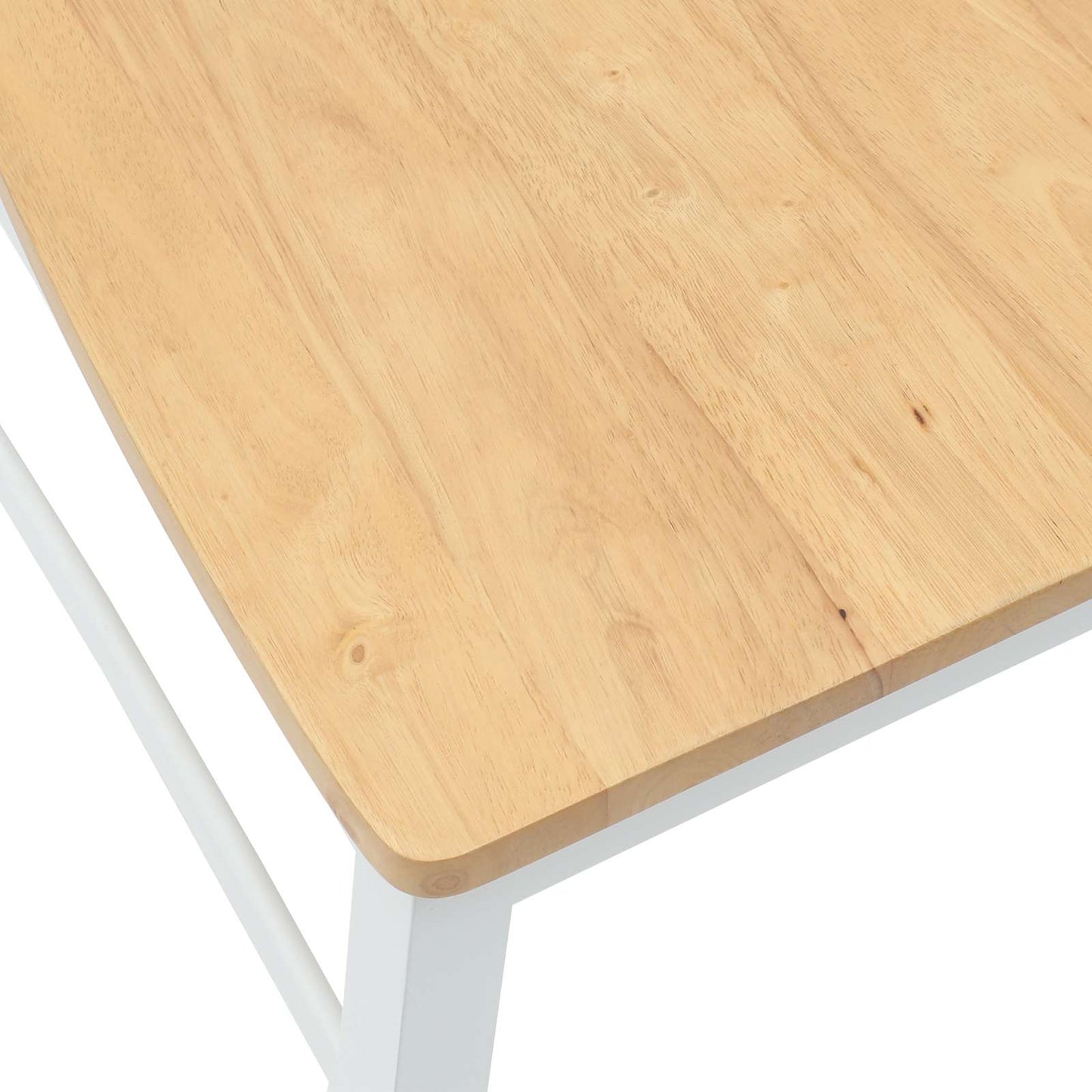vidaXL Esszimmerstühle 2 pcs Weiß 43 x 54 x 89 cm Massives Gummiholz