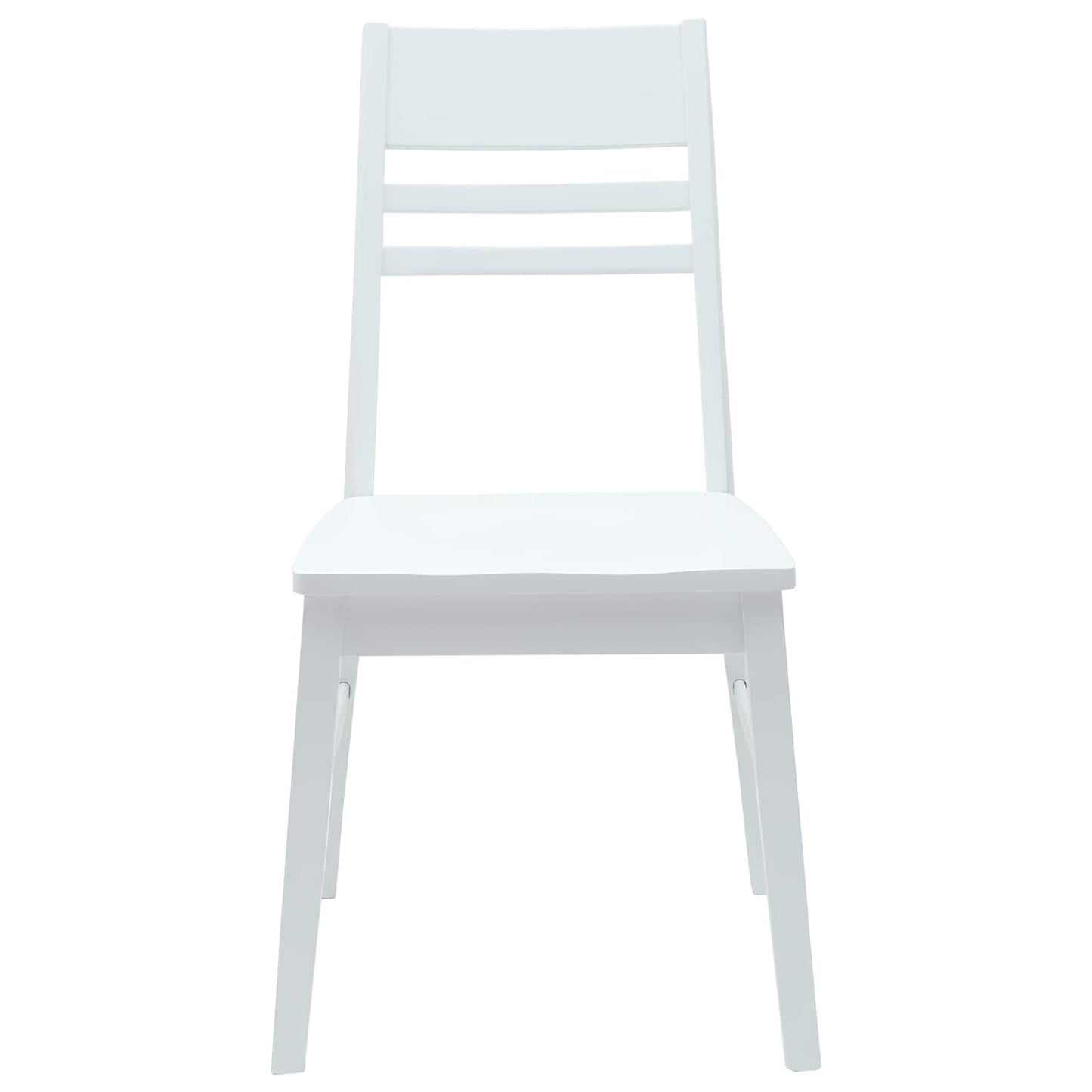 vidaXL Esszimmerstühle 2 pcs Weiß 43 x 54 x 89 cm Massives Gummiholz