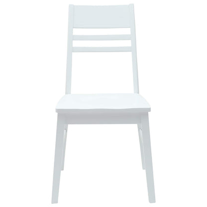 vidaXL Esszimmerstühle 2 pcs Weiß 43 x 54 x 89 cm Massives Gummiholz