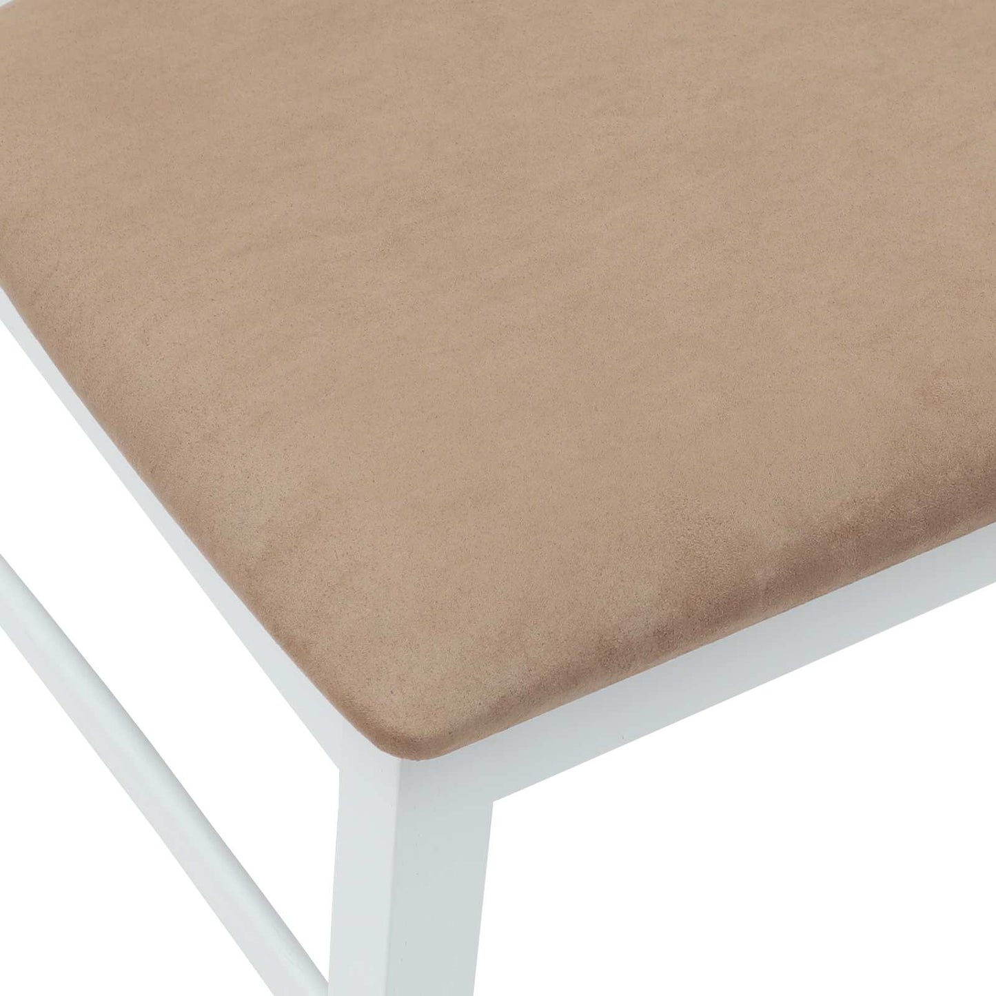 vidaXL Esszimmerstühle 2 pcs Weiß 43 x 54 x 89 cm Massives Gummiholz