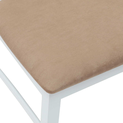 vidaXL Esszimmerstühle 2 pcs Weiß 43 x 54 x 89 cm Massives Gummiholz