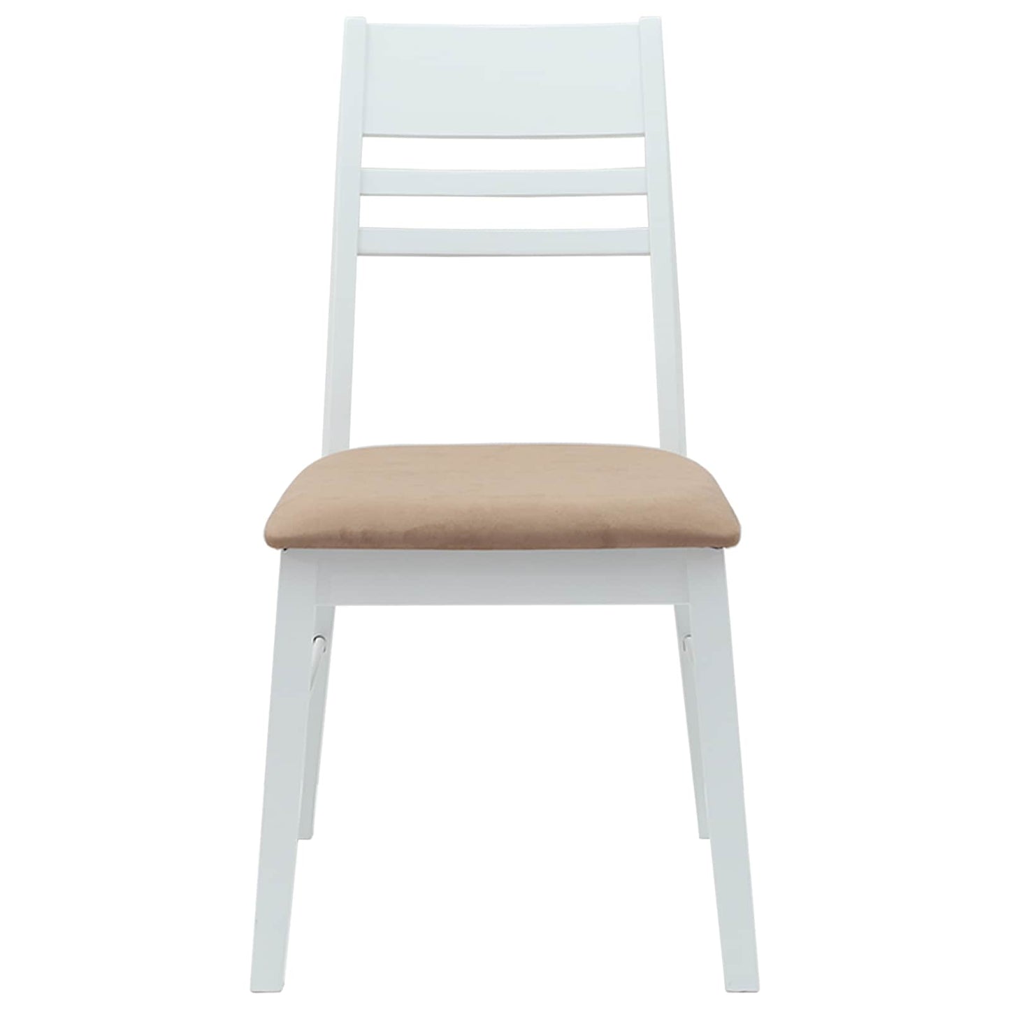 vidaXL Esszimmerstühle 2 pcs Weiß 43 x 54 x 89 cm Massives Gummiholz