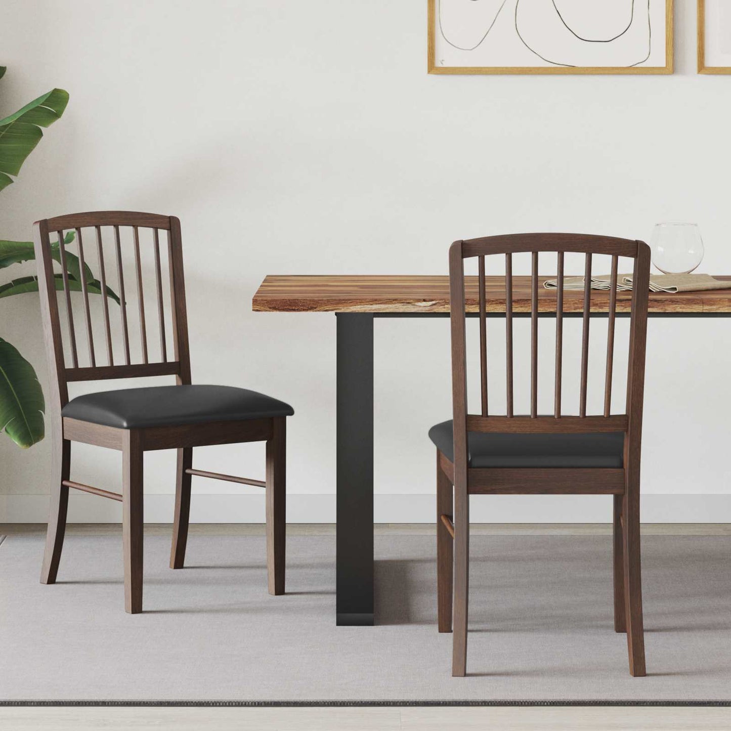 Esszimmerstühle 2 pcs Hellbraun 50 x 52,5 x 91 cm