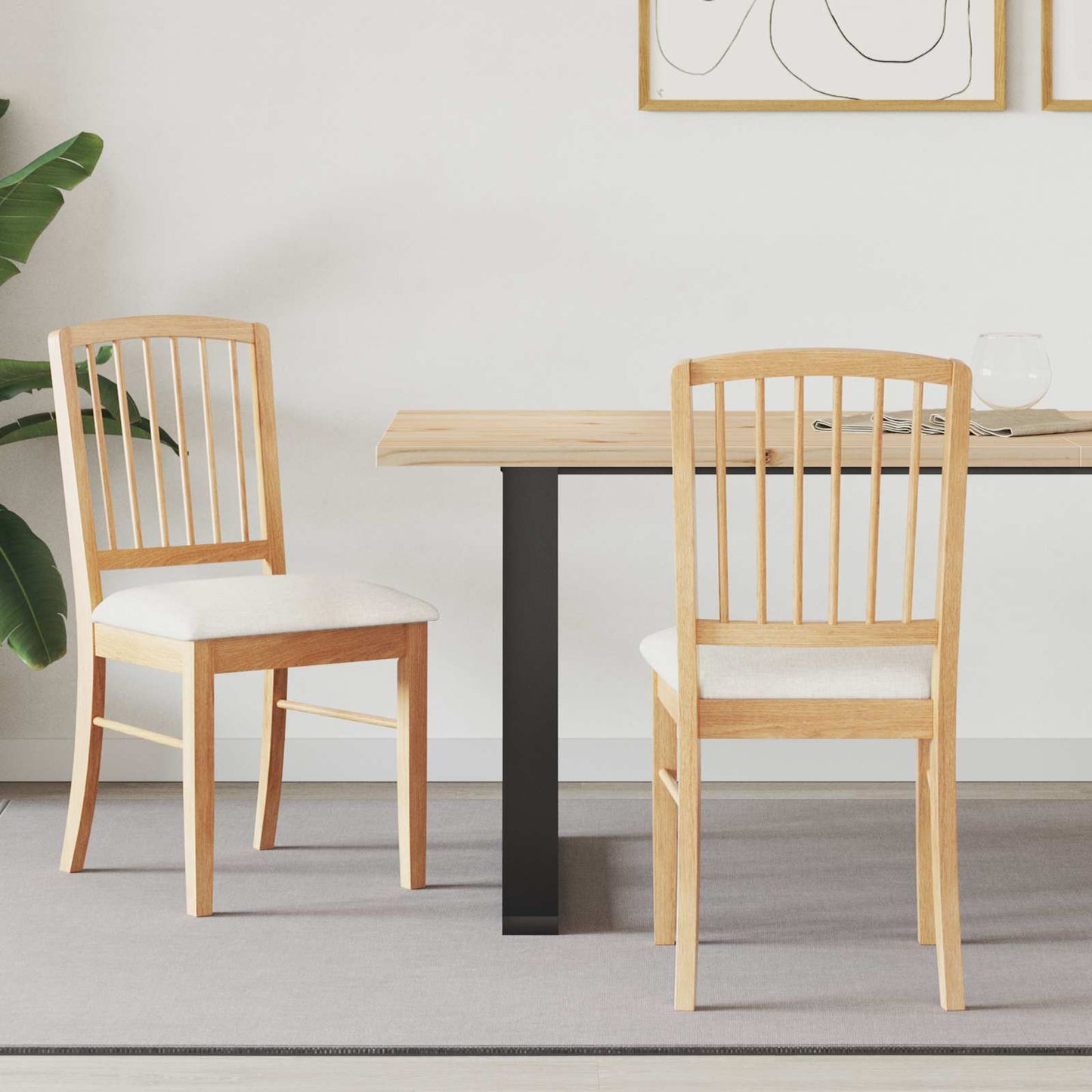 Esszimmerstühle 2 pcs Natur 50 x 52,5 x 91 cm