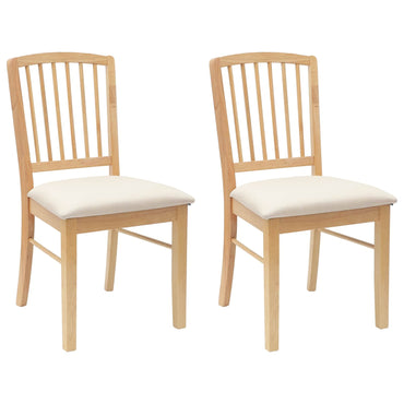 vidaXL Esszimmerstühle 2 pcs Natur 50 x 52,5 x 91 cm