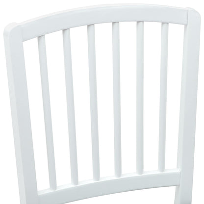 vidaXL Esszimmerstühle 2 pcs Weiß 50 x 52,5 x 91 cm Massives Gummiholz