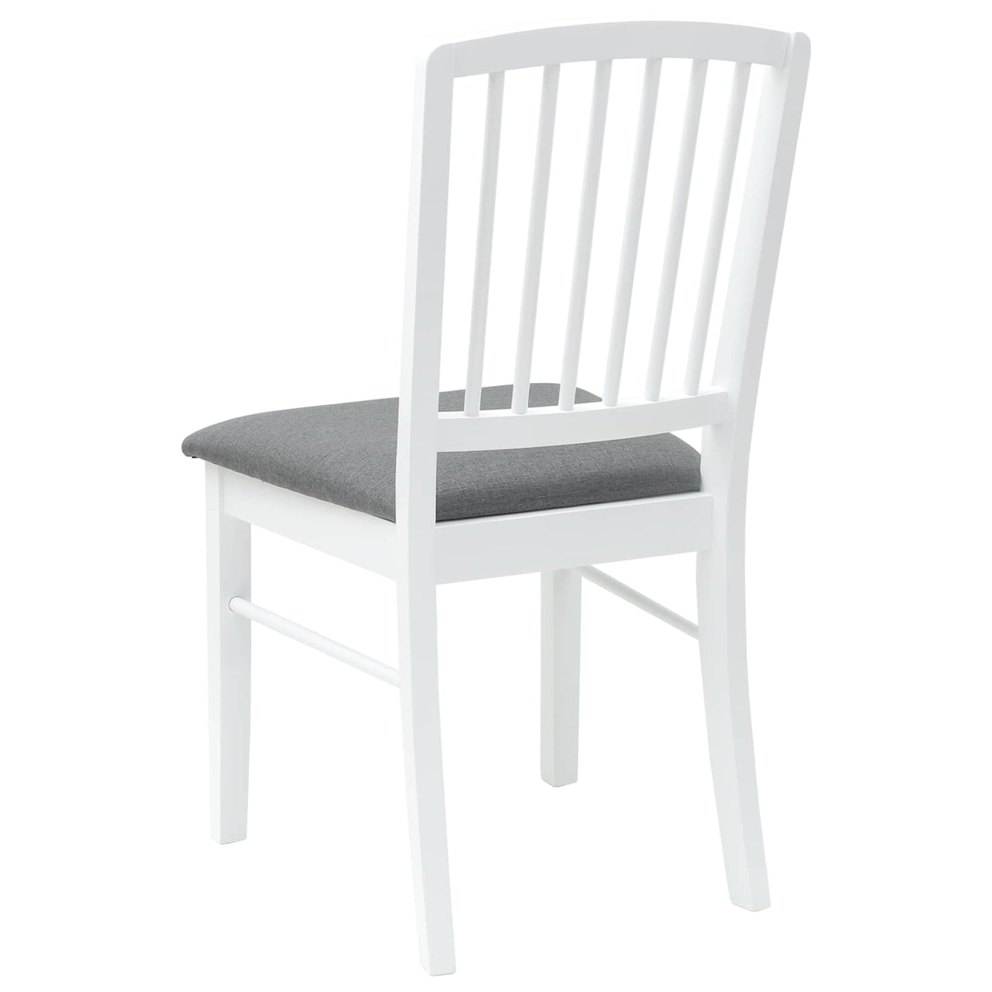 vidaXL Esszimmerstühle 2 pcs Weiß 50 x 52,5 x 91 cm Massives Gummiholz